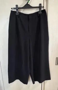 ユニクロ★ウエストゴムのガウチョパンツ★ブラック★L