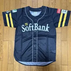 福岡ソフトバンクホークス レプリカユニフォーム SoftBank 黒 Lサイズ