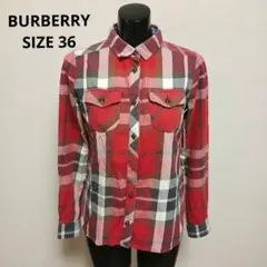BURBERRY バーバリー チェック柄 長袖シャツ 36