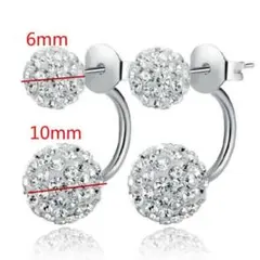 新品未使用 ピアス S925 シルバー シンプル ボール レディース D87-1