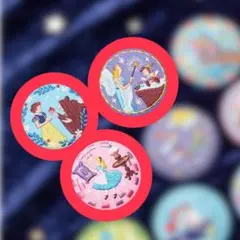 ディズニープリンセス　刺繍缶バッジ　3個セット
