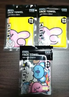 新品未開封　BTSキャラクールフェイスタオル 30cm x 100cm