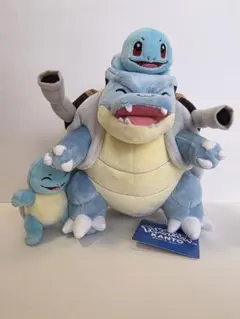 ポケモン カメックス ゼニガメ3体 ぬいぐるみ ポケパークカントー 夏