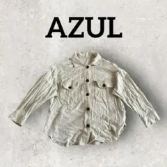 AZUL ルースドルマンシャツジャケット 長袖 オーバーシャツ (M)アイボリー