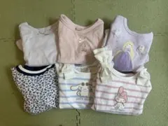 プティマイン女の子 長袖 シャツ まとめ売り 6点セット 90