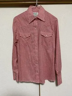 【美品】70'S白タグ Wrangler ガーゼウェスタンシャツ USA製