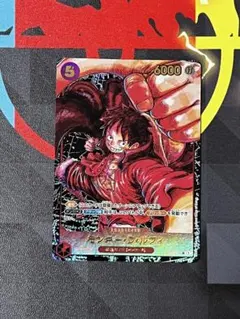 ワンピース モンキー・D・ルフィ 黒枠 原画絵 SRパラレル ST01-012