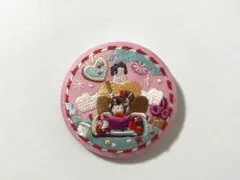 Disney Characters 刺繍缶バッジビスケット2