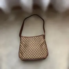 AIGNER アイグナー　ブラウン ロゴパターン ショルダーバッグ