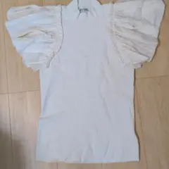 シアーギャザースリーブニットプルオーバー