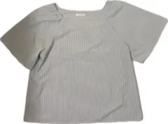 GLACIER ストライプ 半袖シャツ ボックスシルエット