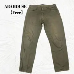 ABAHOUSE　アバハウス【F】カーキカラーパンツ ストレッチ スリムパンツのサムネイル