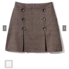 グレンチェックダブルボタンスカート[ac298]