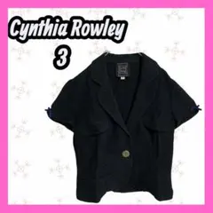 [Cynthia Rowley] シルクリボン　花柄ボタン　半袖 ジャケットのサムネイル