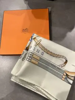HERMES◇エルメス◇カレ45 クリーム - メルカリ
