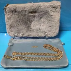 アーカー ポーチセット ゴールドチェーン付き