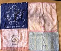ミッキーマウス 他タオル 4枚セット