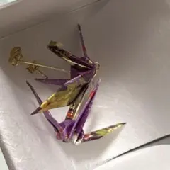 加納屋 北岸 鶴 折り鶴 ピアス 紫 和風 折り紙 おしゃれ 折鶴