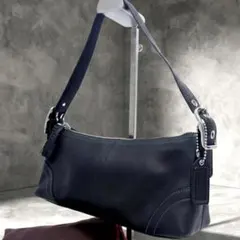 極美品✨コーチ y2k アクセサリーポーチ 黒 オールレザー vintage