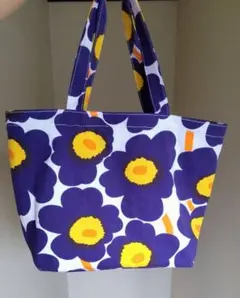 marimekko 60周年記念 ウニッコ柄　花柄 キャンバストート
