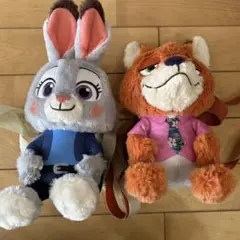 【大きめ】ニック・ワイルドとジュディ・ホップス ぬいぐるみセットズートピア2