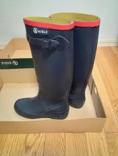 AIGLE レインブーツ ネイビー レッド　サイズ35