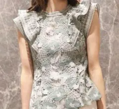 田中みな実さん着用【美品】スナイデル オリジナルレースフリルブラウス