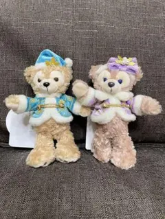 る*り様 ダッフィー & シェリーメイ クリスマス ぬいぐるみバッチ