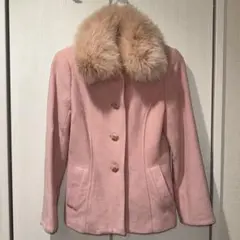 ピンク コート ファー　ショート　ジャケットのサムネイル