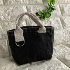 デニムリメイク　ミニトートバッグ　デニムバッグ　ファッション小物　ハンドメイド