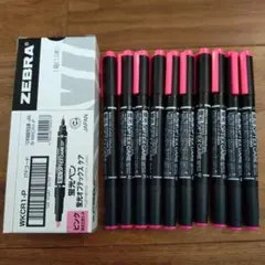 【新品】ZEBRA 蛍光ペン オプテックス ケア ピンク 10本セットのサムネイル