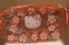ハイビスカス　キティ　クリアポーチ　レトロ　カオハナ