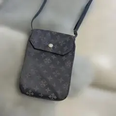 ❤️resset❤️モノグラム柄 ダークブラウンスマホショルダーバッグ