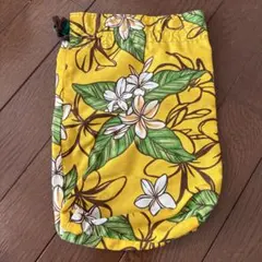 ハワイアン花柄ポーチ 中型