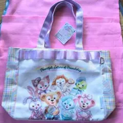 ディズニーシートートバッグ　ダッフィー ハートフェルトレターズオブフレンドシップ