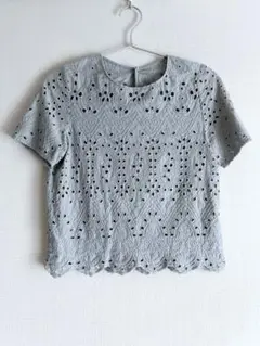 ZARA レース半袖トップス