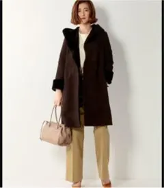 UNITED ARROWS美品！！本革ムートンフーデッドコート