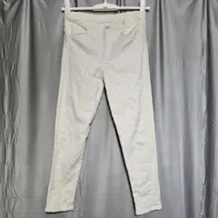 アースミュージック&エコロジー　刺繍　パンツ　ストレッチ　アイボリー　S