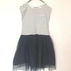 【GU】ノースリーブ ワンピース　チュールスカート　キッズ　140