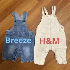 ベビー用サロペット 2点セット　BREEZE H&M