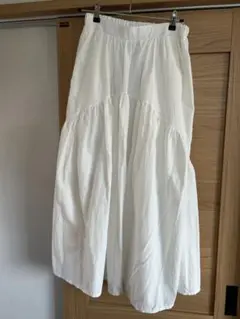 Flash blue Lサイズ　フレアスカート ホワイト　白
