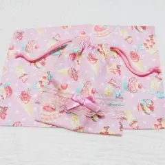 入園入学 2点セット コップ袋 ランチョンマット 女の子 ゆめかわ ピンク