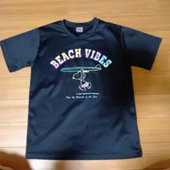 スヌーピー BEACH VIBES Tシャツ 黒