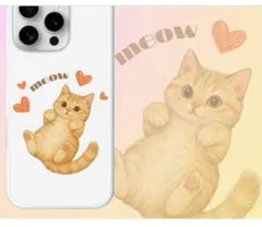 iPhone16 pro プラスチック ハードケース 猫 ハート かわいい1