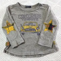 moujonjon 車イラスト 長袖Tシャツ 80cm