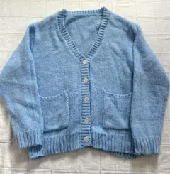 春トレンド　グレイル　ライトブルー カーディガン