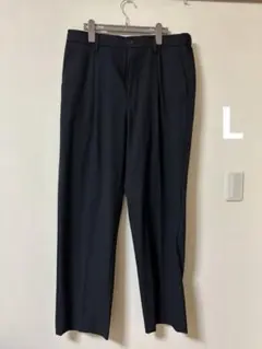 ユニクロ タックワイドパンツ　メンズ　L