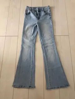 GRL グレイル　ハイウエストフレアデニムパンツ　cu498 Sサイズ