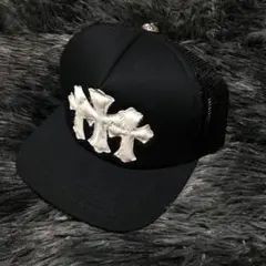 Chrome Hearts Calf Hair Cross Mesh Cap