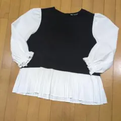 ZARA のプリーツデザイン可愛い素敵なフリルトップス